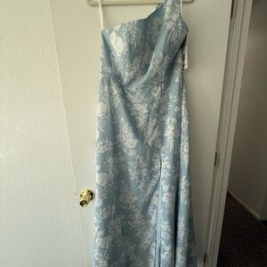 Revelry Light Blue and White Floral Maxi Dress
